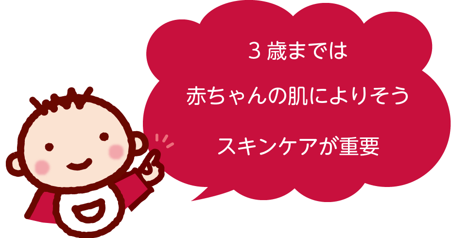 3歳までは赤ちゃんの肌によりそうスキンケアが重要