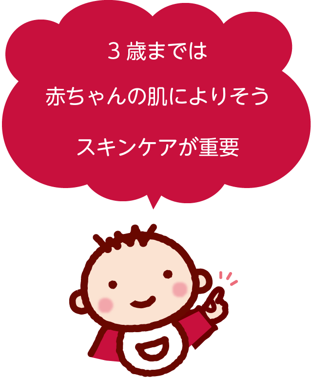 3歳までは赤ちゃんの肌によりそうスキンケアが重要